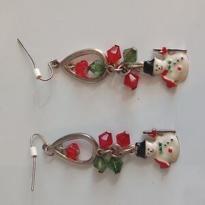 Christmas Snowman Earrings